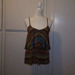 Veronica M Multicolored spaghetti strap top